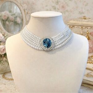 Vintage Faux Pearl & Stone “Princess Diana” Inspired Necklace